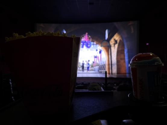 Popcorn, icee and movie!