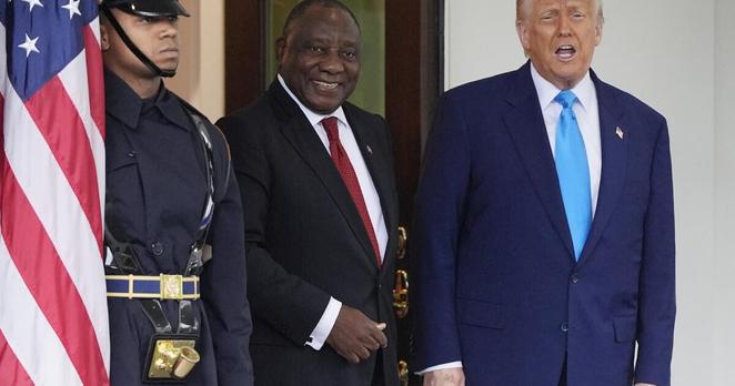 Trump confronts South African leader Ramaphosa over white farmers