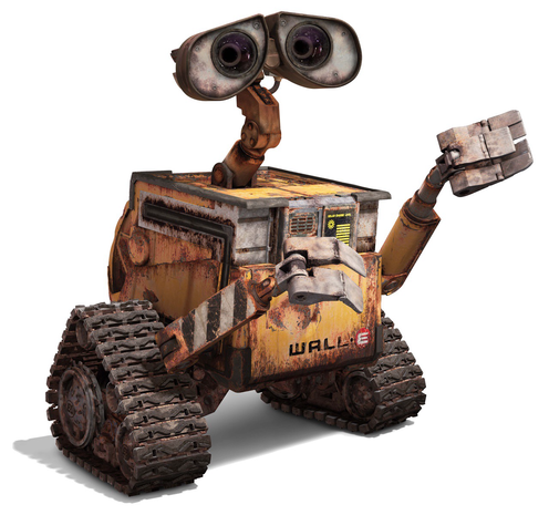 Picture of Wall-E, the plucky garbage bot and the hero of our tale.