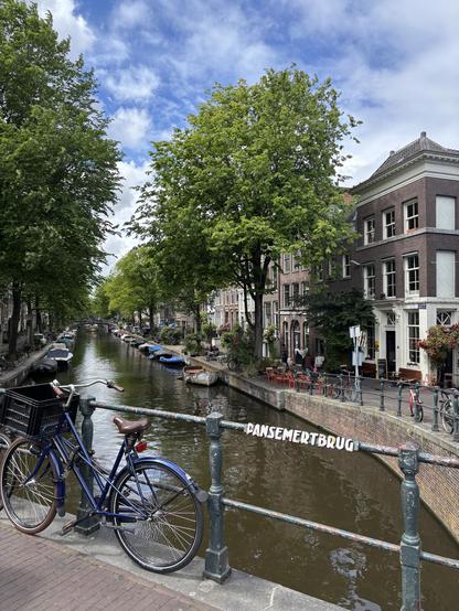 Canal, with cafe beyond.