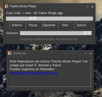 Reproductor de musica minimalista