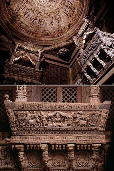 Architectural ensemble from a Jain meeting hall. Patan, India, 16th century [2000x3000]