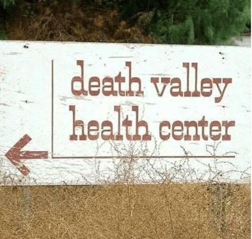 Sign - Death Valley Health Center