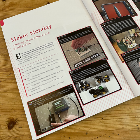 Maker Monday page of Official Raspberry Pi Magazine