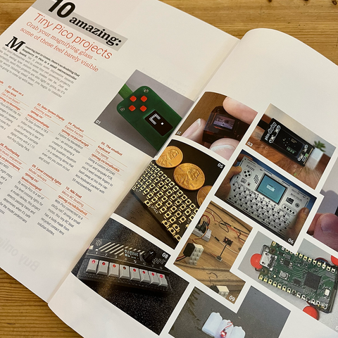 Tiny Pico Projects page of Official Raspberry Pi Magazine