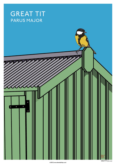 shed drawn in the manner of, say, Patrick Caulfield.