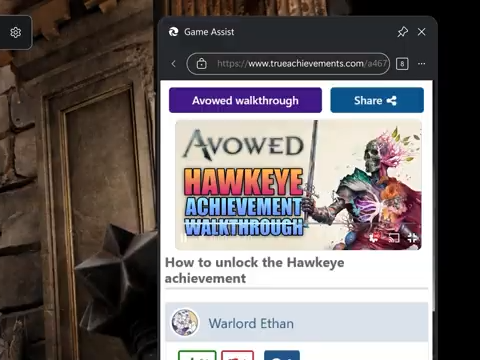 ゲーム中のWebチラ見に［Alt］＋［Tab］キーはもはや不要！　「Microsoft Edge Game Assist」が正式版に - 窓の杜