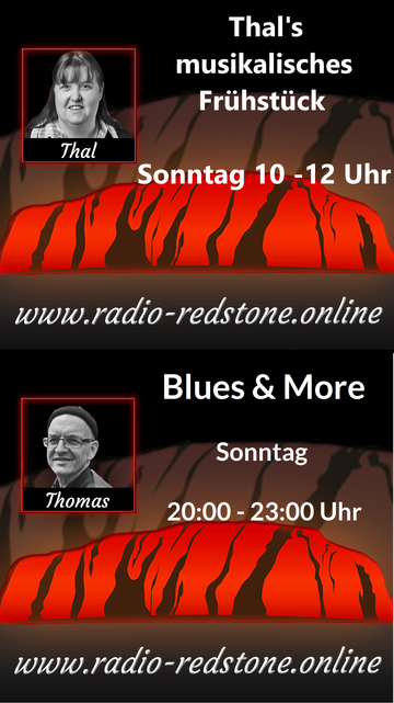 Sendeplan Sonntag 01.06.2025 www.radio-redstone.de