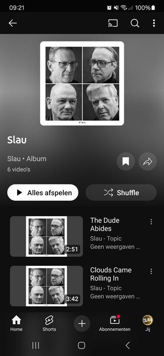 YouTube Coverart album Slau- Slau four black and white portrait pictures and songs
