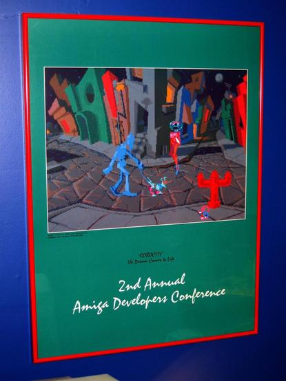 2nd Annual Amiga Dev Conference poster featuring the RoboCity animation still