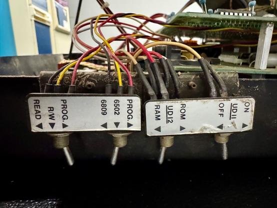 Configuration switches on the commodore superpet