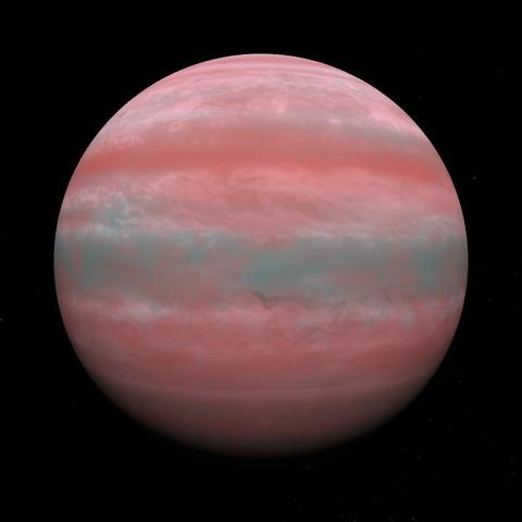 A computer-generated representation of the Kepler-527 b exoplanet.