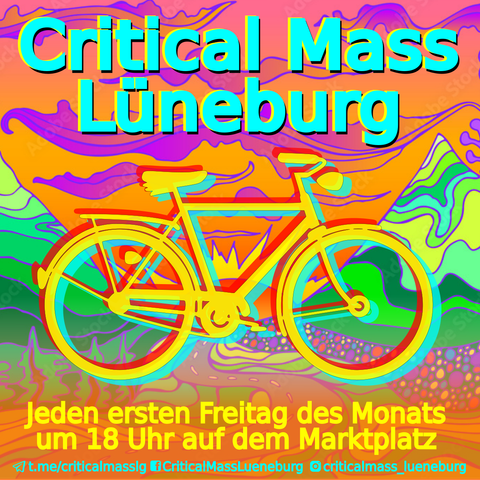 Buntes Shareic in psychedelischen Farben mit allen Eckdaten.