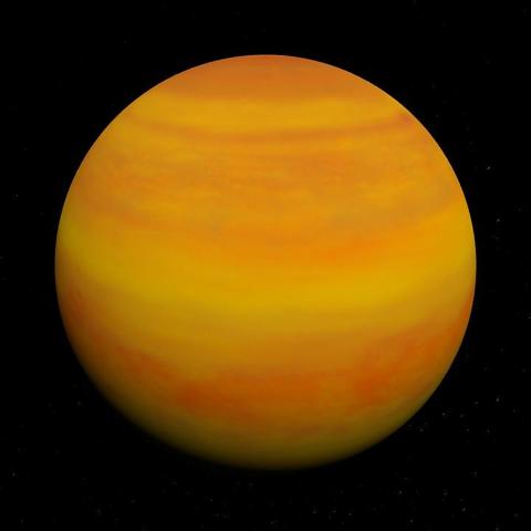 A computer-generated representation of the TOI-2152 A b exoplanet.