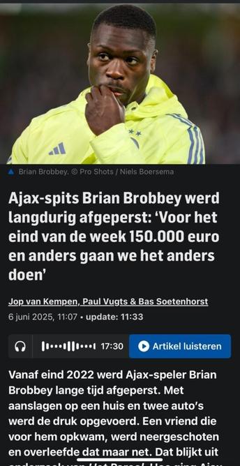Brobbey afgeperst??