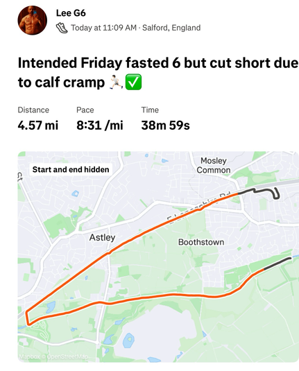 Strava run route