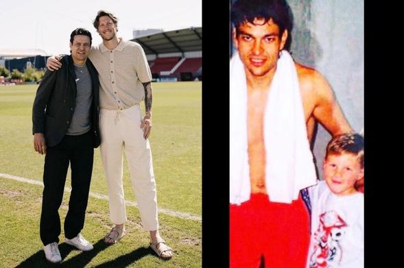 Wout Weghorst shares recent and childhood picture of him with Jari Litmanen