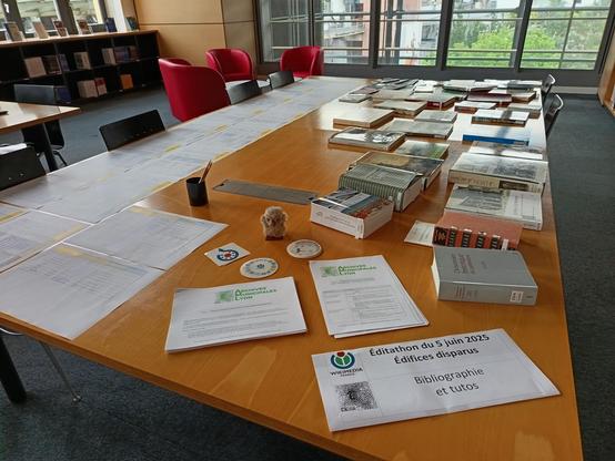 Une table couverte de feuilles excel, de goodies, d'ouvrages et d'une mascotte chouette.