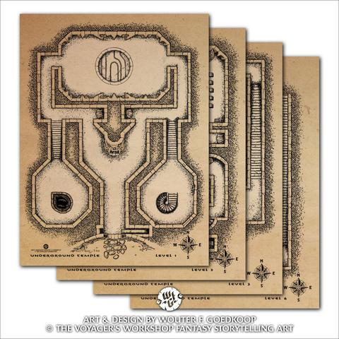 The package also includes all levels without grid for ease of use in your virtual tabletop of choice.