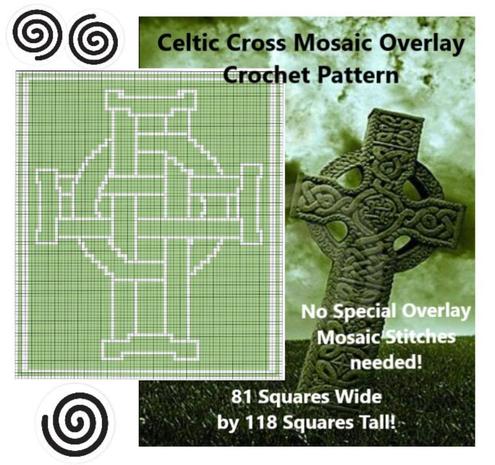 Celtic Cross Mosaic Overlay Crochet pattern!