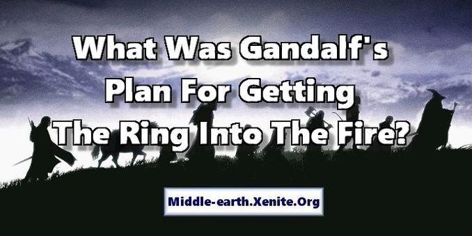 The silhouettes of the 9 members of the Fellowship of the Ring walk across a hill under the words 'What Was Gandalf's Plan For Getting The Ring Into The Fire?'