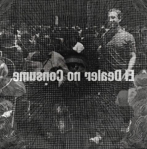 imagen que dice en un texto al revés que "el dealer no consume" en un congreso de M. Zuckerberg sobre la ilusión del universo #meta al espacio virtualizado-enajenante de las redes sociales privativas. 

#fuckmeta