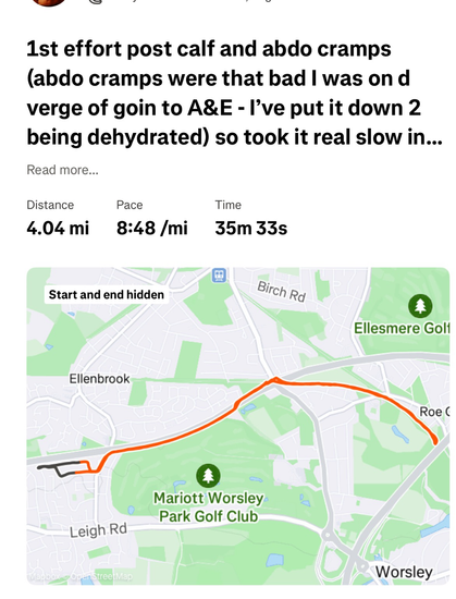 Strava run map