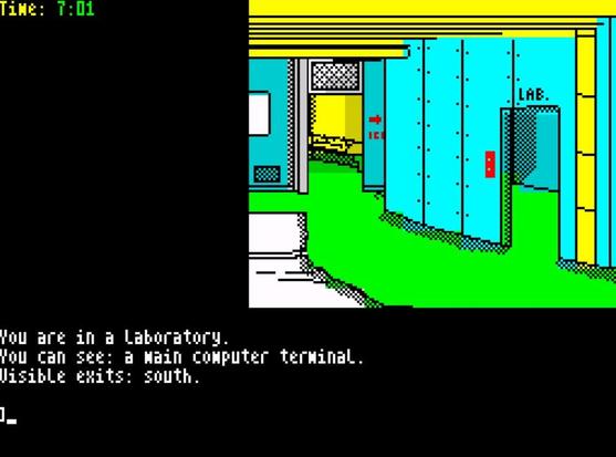 Captura de la aventura conversacional "Alien" para ZX Spectrum 48/128K. Versión en inglés.

Alien (Load 'n' Run Italia, 1988)