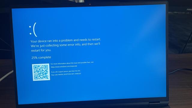 Windows blue screen “of death”