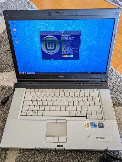 Fujitsu 2010 laptop running Mint