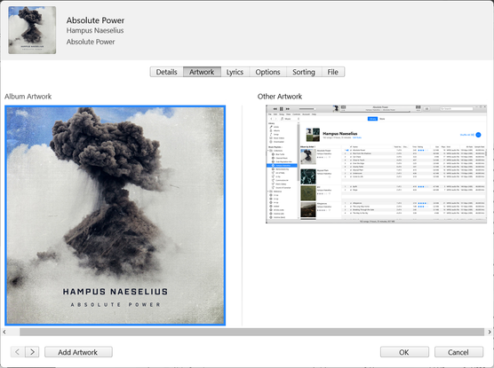 A lesser-known feature of iTunes. You can copy+paste images to set the album artwork and you can have multiple images in each file.
