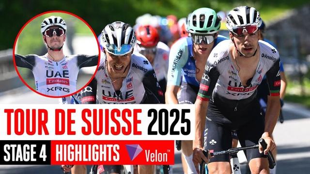 EPIC solo breakaway ☝️ Tour de Suisse 2025 Stage 4 Highlights