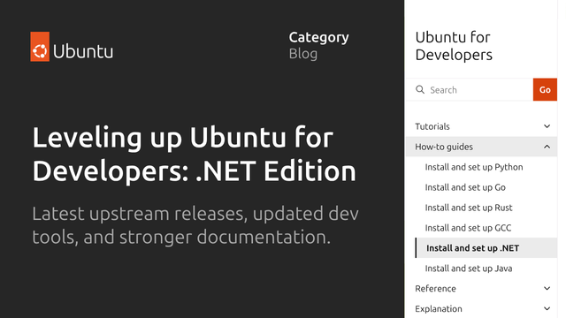 Leveling up Ubuntu for Developers: .NET Edition
Latest upstream releases, updated dev tools, and stronger documentation