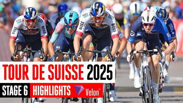 PERFECT leadout 🔥 Tour de Suisse 2025 Stage 6 Highlights