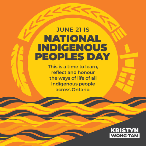 JUNE 2111S
NATIONAL
INDIGENOUS
PEOPLES DAY
This is a time to learn,
reflect and honour
the ways of life of all
Indigenous people
across Ontario.
> : — a : —— —
a