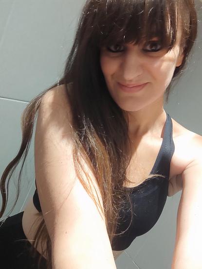 Selfie, cheveux lâchés avant effort je dois préciser