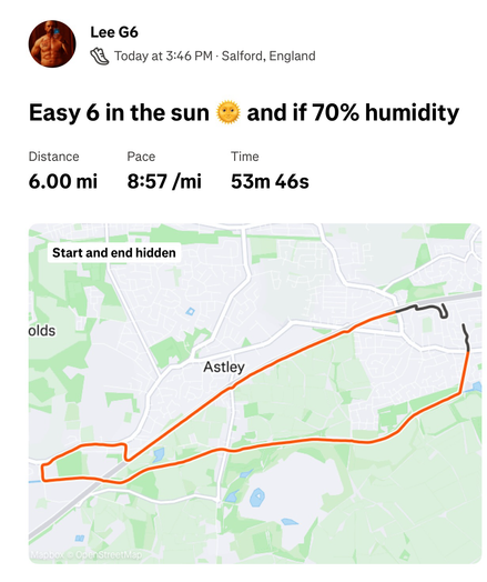 Strava run map