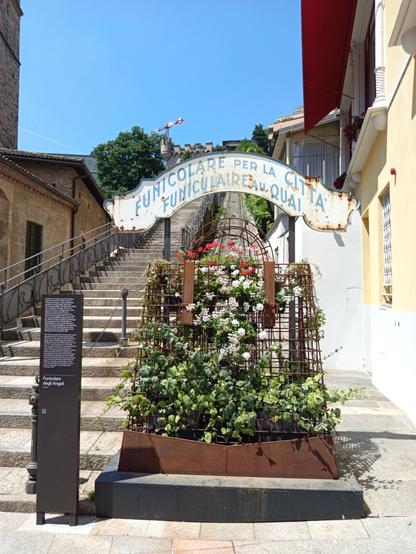 A disused funicular railway in Lugano, Switzerland