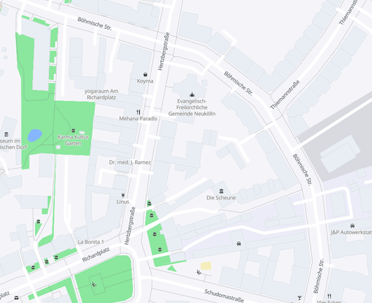 map showing house-entrances to be roads.