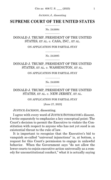 Justice Jackson’s dissent p1