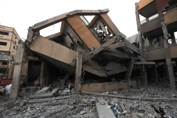 Collapsed school.