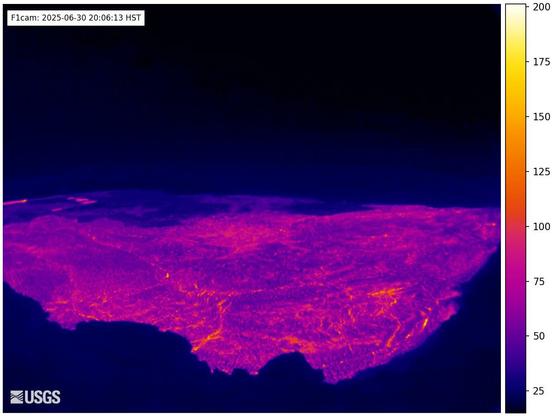 Webcam view of a volcano.