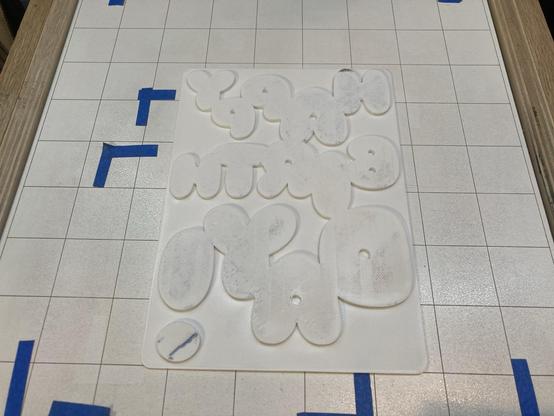 A 3D printed relief plate for printmaking.