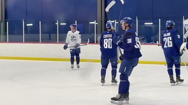Raw Footage: Cootes, Medvedev and other Canucks prospect hit the ice for day one of dev camp 2025