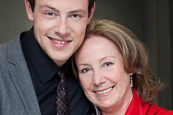 Ann McGregor, right, with her son Cory Monteith