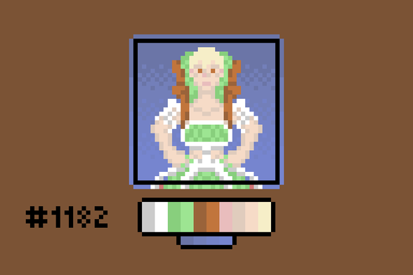 Pixel art of Chairemi, the anthropomorphized chair from the game Date Everything!