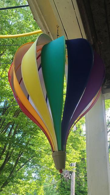 Photo of wind spinner with new 3d printed basket