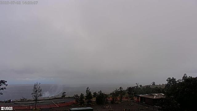 Webcam view of a volcano.