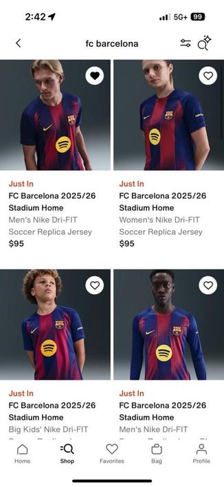 New Jerseys available in US Nike app
