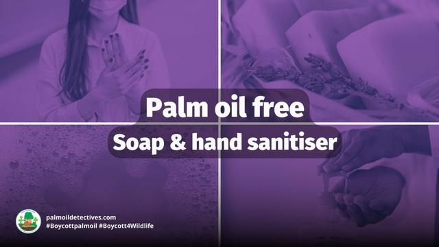 Palm oil free soap and hand sanitiser